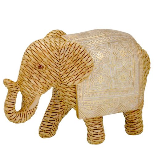 Elefante Decorativo 22,5x15,3cm em Resina Mabruk