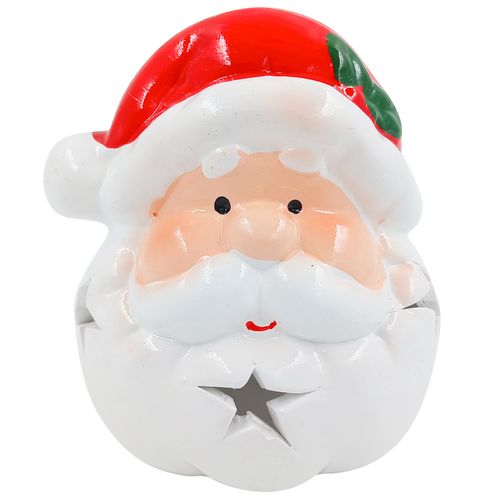 Rosto Papai Noel C/ LED 6x9cm em Cerâmica Fartex