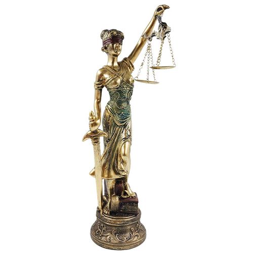 Dama de Justiça Decorativa 38cm em Resina Brascontinental