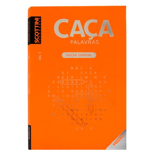 Livro Caça Palavras Nível Médio 20,5x13,5cm em Papel Todo Livro