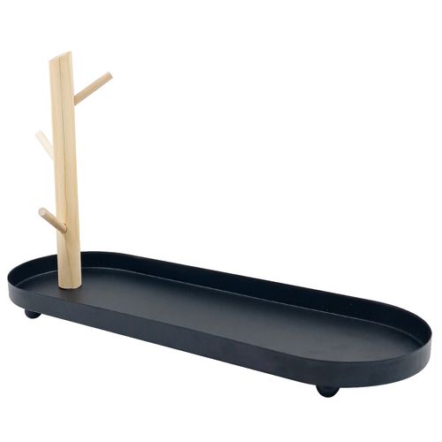 Bandeja Oval Decorativa 10,5x30cm em Metal Megagift