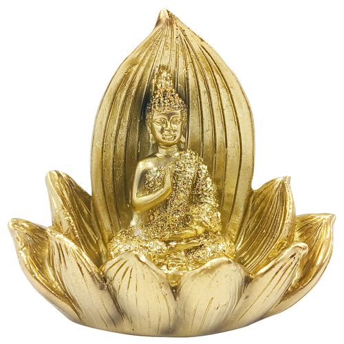 Buda Lotus Decorativo 10x9,5cm em Resina Brascontinental