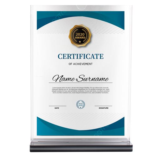Porta Certificado A4 21x29,7cm em Plástico Sanxia
