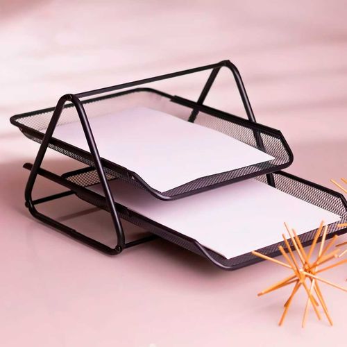 Organizador P/ Documentos Aramado 28x36cm em Metal Fu Xing