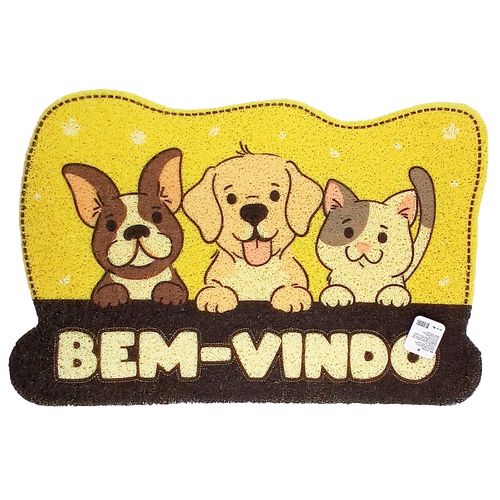 Tapete Capacho Bichinhos 38x58cm em Vinil Fu Xing