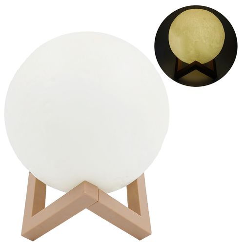Luminária Lua C/ Suporte 10cm em Plástico Fu Xing