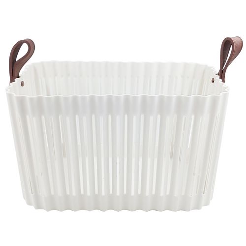 Cesto Organizador C/ Alça 18x31cm em Plástico Fu Xing