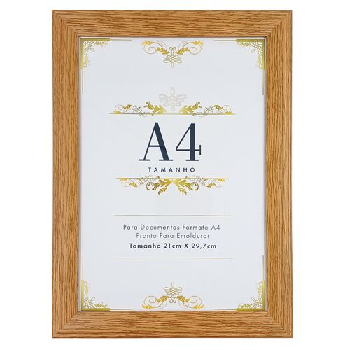 Quadro Certificado A4 21x29,7cm em Madeira FWB