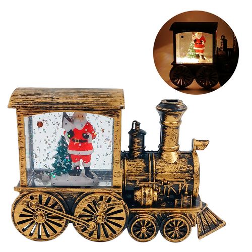 Luminária Trem Natalino C/ LED 8,5x13cm em Plástico Multiart