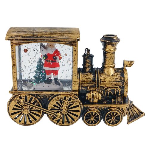Luminária Trem Natalino C/ LED 8,5x13cm em Plástico Multiart