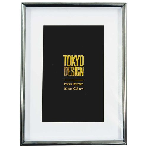 Porta Retrato Reberalta 10x15cm em Aço Inox Tokyo Design
