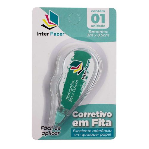 Corretivo em Fita 3x0,5cm em Plástico Interponte