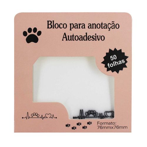 Bloco de Anotações Auto Adesivo 50 Folhas em Plástico Interponte