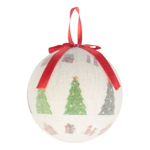Bola Natalina Cristalizada 12cm em Plástico Multiart