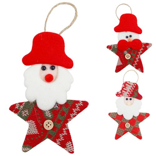 Pendente Boneco Estrela 13cm em Poliéster Rio Master