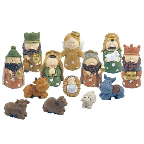 Presépio Natalino Decorativo 7x4,5cm em Resina Multiart