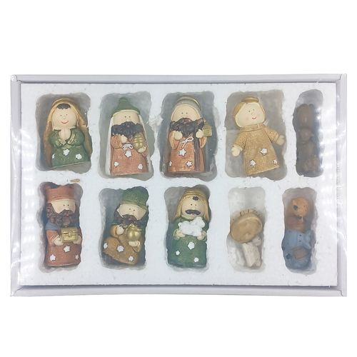 Presépio Natalino Decorativo 7x4,5cm em Resina Multiart