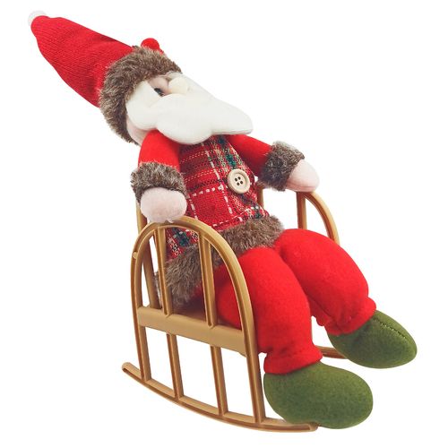 Boneco Natalino Sentado 40x16cm em Poliéster Rio Master