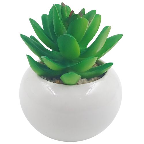 Vaso C/ Planta Artificial Decorativo 5cm em Cerâmica Multiart