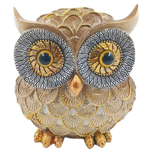 Coruja Decorativa 11cm em Resina Youbai