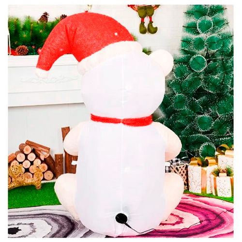 Urso Polar Inflável 120cm em Poliéster Fartex