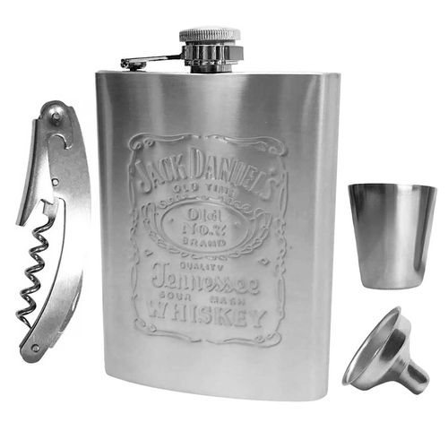 Kit Porta Bebida Jack Daniel's 4 Peças em Aço Inox Forbess