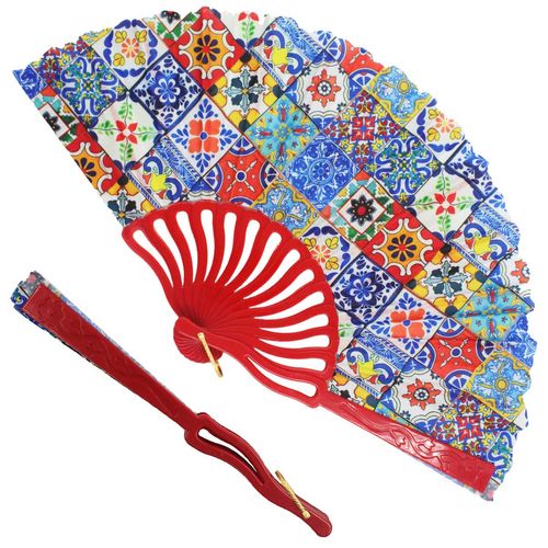 Leque Estampado 24cm em Plástico Interponte