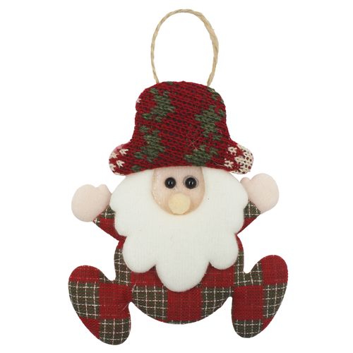 Pendente Boneco Natalino 11cm em Poliéster Rio Master