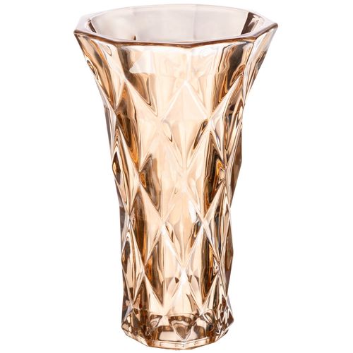 Vaso Diamond Decorativo 20cm em Vidro Lyor