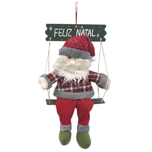 Boneco Natalino C/ Placa 43cm em Poliéster Rio Master