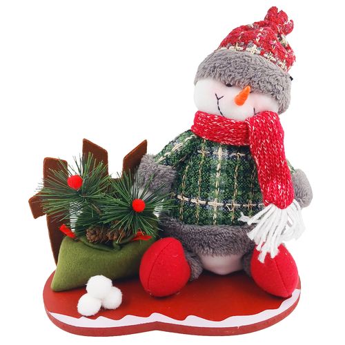 Enfeite Boneco Natalino 25x28cm em Poliéster Rio Master