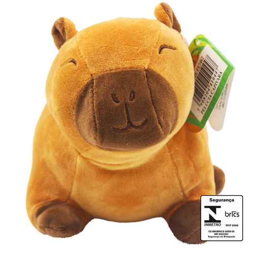 Capivara de Pelúcia 25cm em Poliéster Fizzy