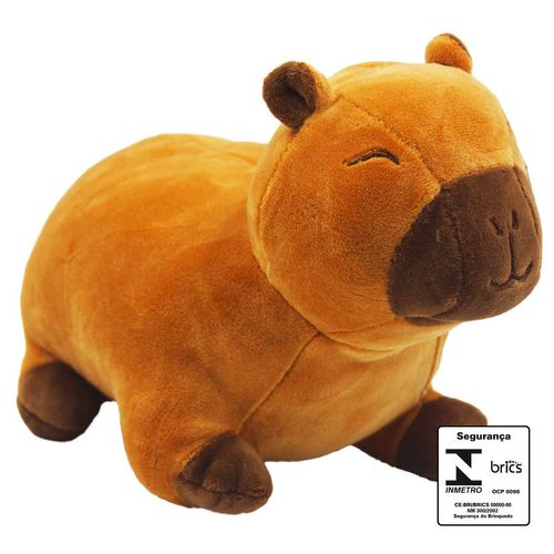Capivara de Pelúcia 25cm em Poliéster Fizzy