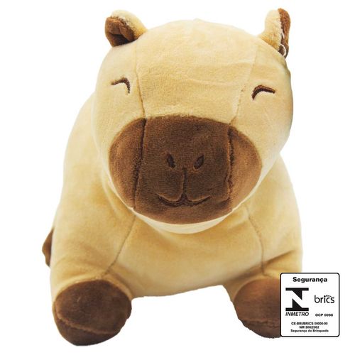 Capivara de Pelúcia 25cm em Poliéster Fizzy