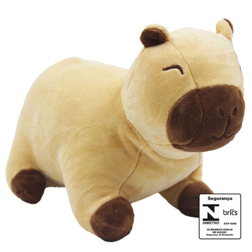 Capivara de Pelúcia 25cm em Poliéster Fizzy