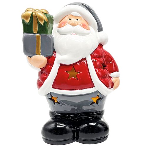Luminária Boneco Natalino 11x16cm em Cerâmica Wincy