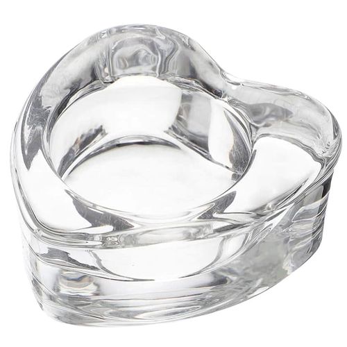 Porta Vela Coração 6,5cm em Vidro Megagift