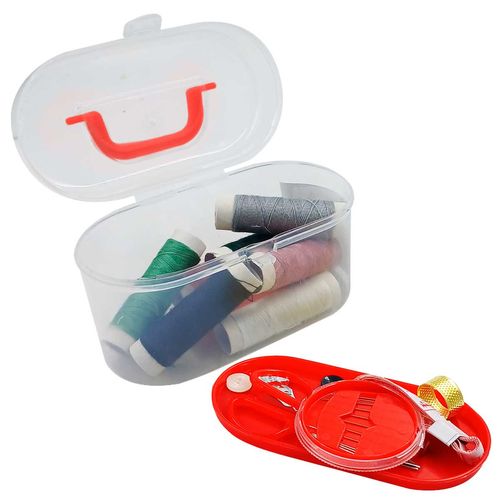 Kit Costura C/ Maleta 18 Peças 7,5x11,7cm em Plástico Kehome