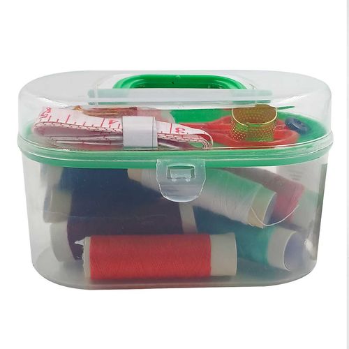 Kit Costura C/ Maleta 18 Peças 7,5x11,7cm em Plástico Kehome