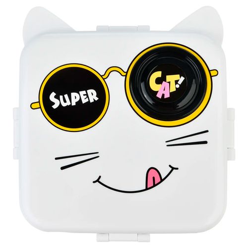 Kit Marmita Gato C/ Colher 3 Peças em Plástico Interponte