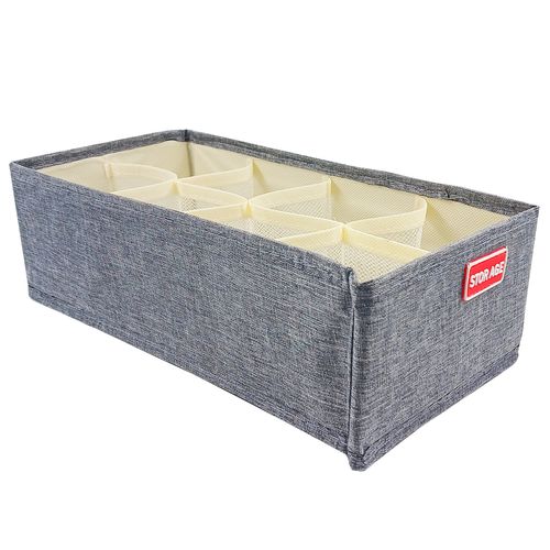 Organizador Retangular C/ 8 Divisórias 32x16cm em Poliéster Kehome