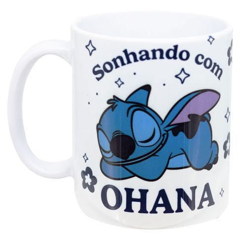 Caneca Pop Stitch Sonhando 350ml em Cerâmica Zona Criativa