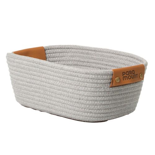 Cesto C/ Alça Decorativo 35x25cm em Algodão Paramount Plástico