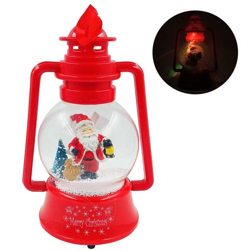 Lanterna Natalina Musical 25cm em Plástico Top Natal