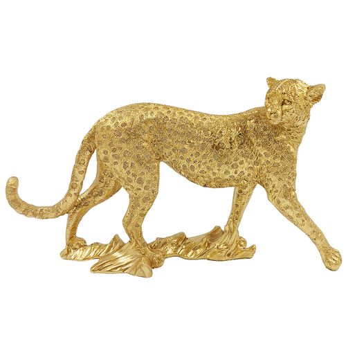 Leopardo Decorativo 25cm em Resina Brascontinental