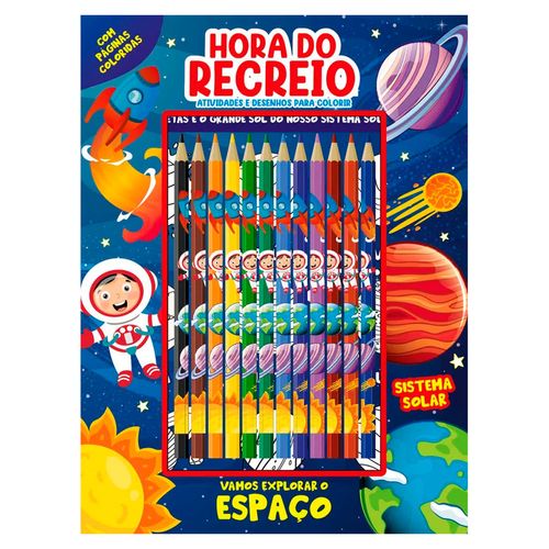 Livro Vamos Explorar o Espaço P/ Colorir 27,5x20,5cm em Papel Editora Online