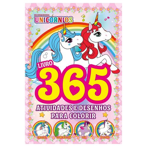 Livro 365 Atividades Unicórnios 23x15,5cm em Papel Editora Online