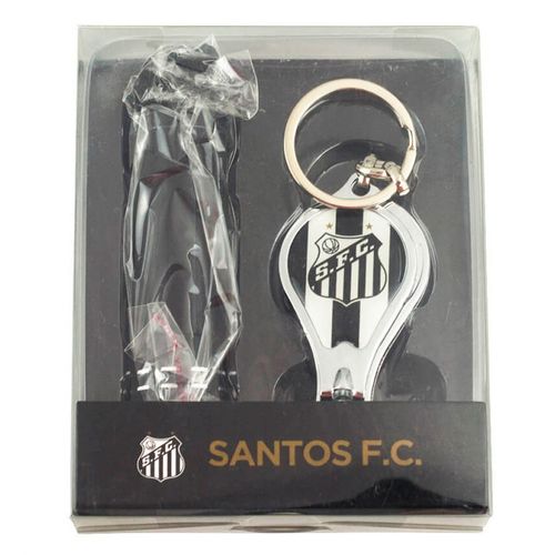 Kit Lanterna e Chaveiro Santos FC em Metal Mileno