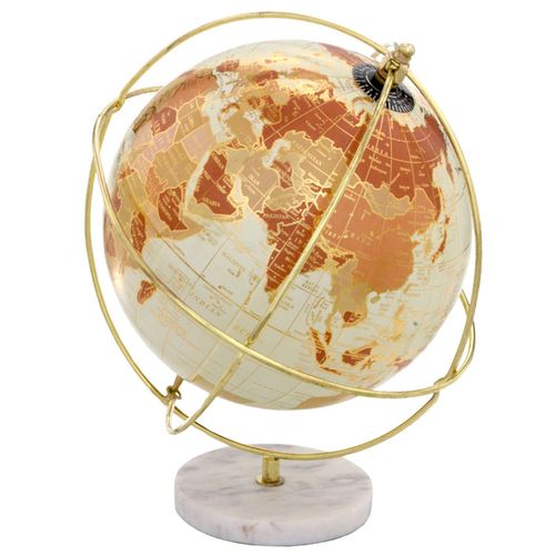 Globo Terrestre Decorativo 28cm em Metal Mabruk