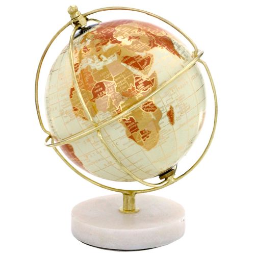 Globo Terrestre Decorativo 23cm em Metal Mabruk